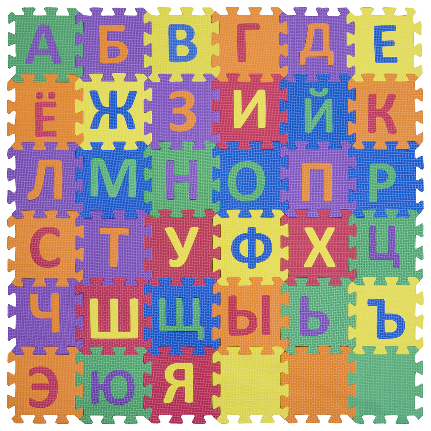 фото Коврик-пазл с русским алфавитом funkids алфавит-3 15 мм, 36 плит
