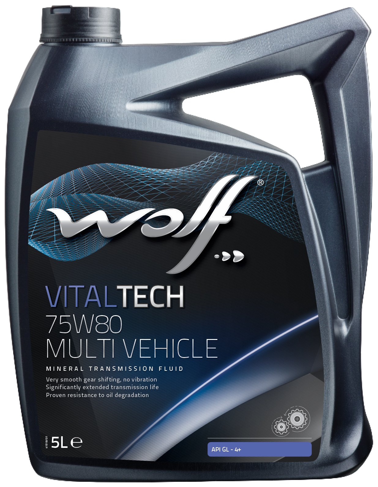 фото Масло трансмиссионное vitaltech 75w80 mv premium 5l wolf арт. 1048401