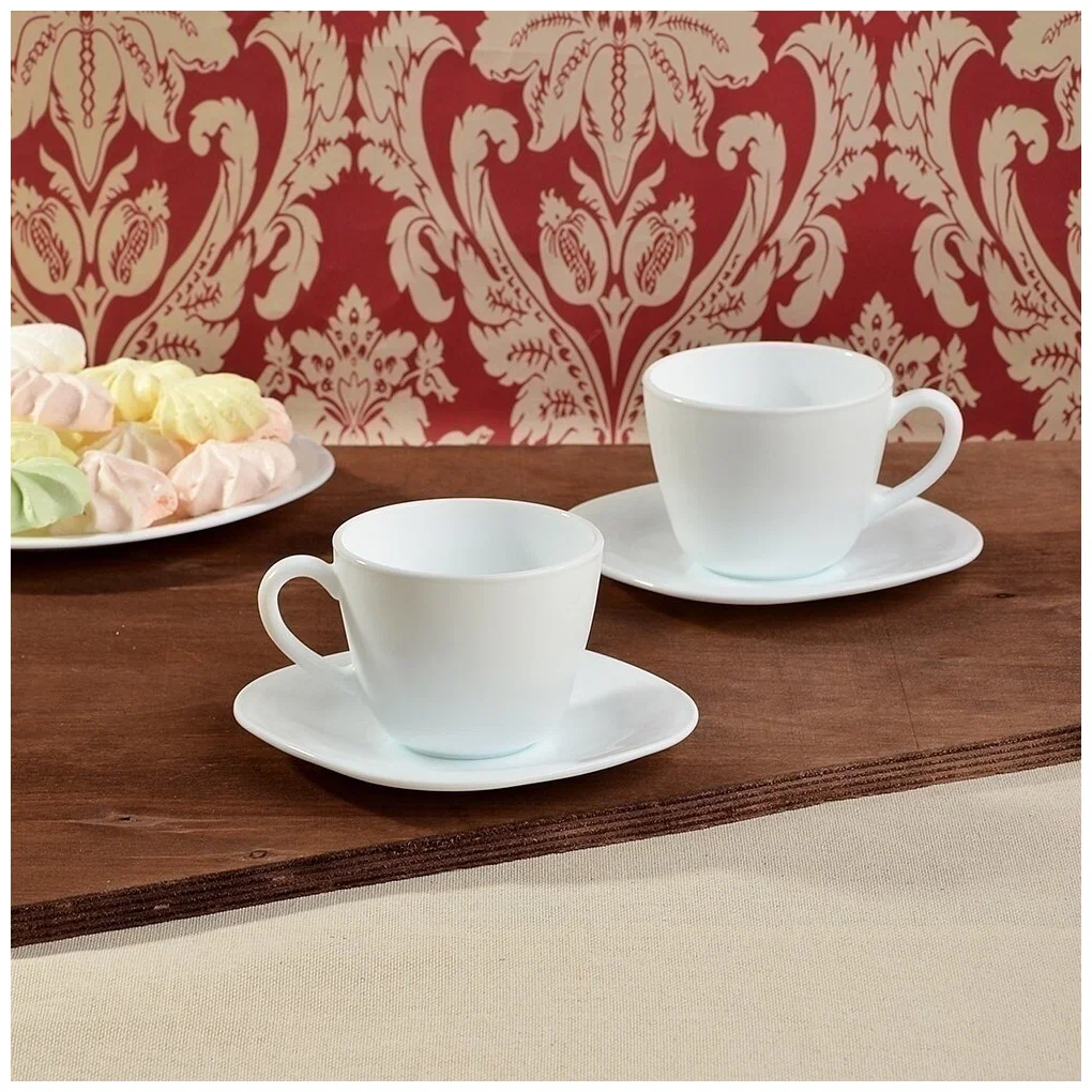 

Чашка с блюдцем PARMA Bormioli Rocco 498950/1, Белый, DP-498950/1