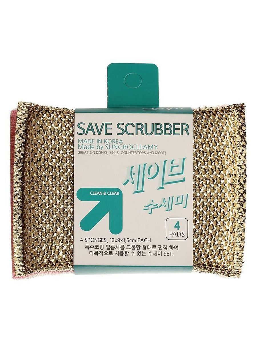 

Скраббер Sung bo Cleamy 4 шт, 13х9х1,5 см, SAVE SCRUBBER, Золотистый;розовый;бежевый;серебристый, KT-8802569100939
