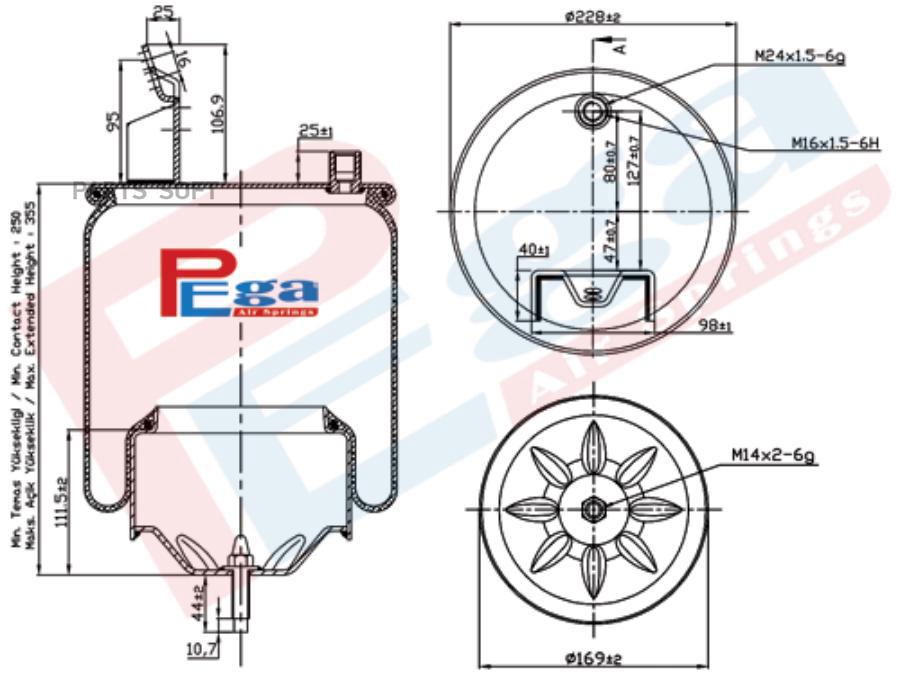 Пневморессора HCV PEGA P106420C