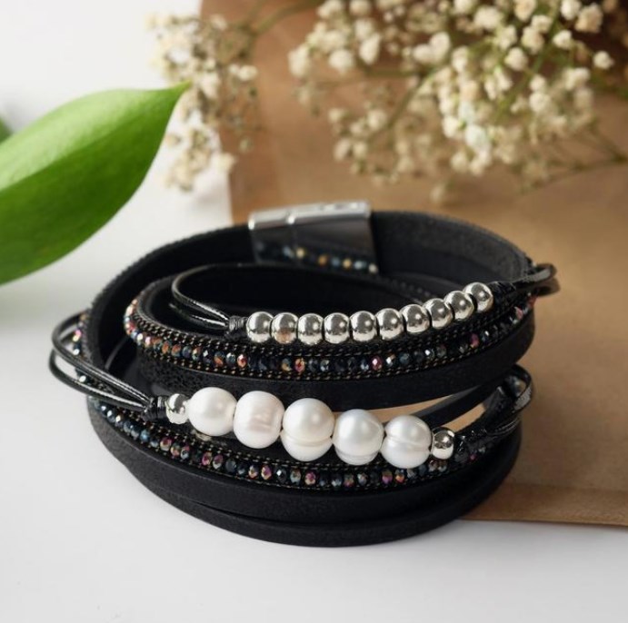 

Браслет Queen fair На магните, жемчуг и бисер, цвет черный, 19,5 см, На магните, жемчуг и бисер, цвет черный, 19,5 см