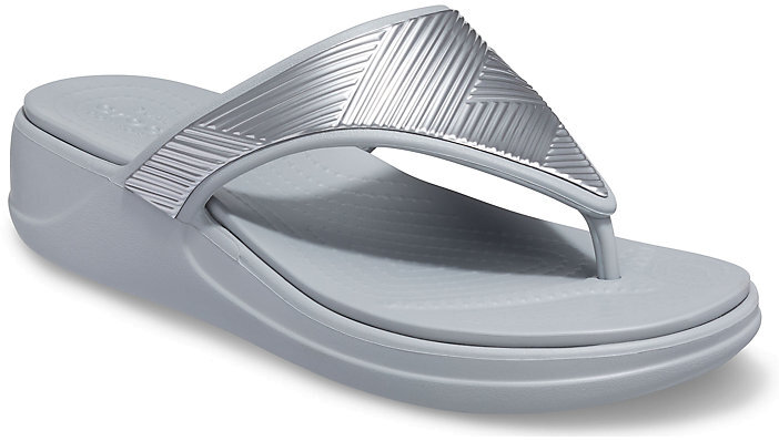 

Вьетнамки женские Crocs Monterey Metallic WgFpW серые 7 US, Серый, Monterey Metallic WgFpW