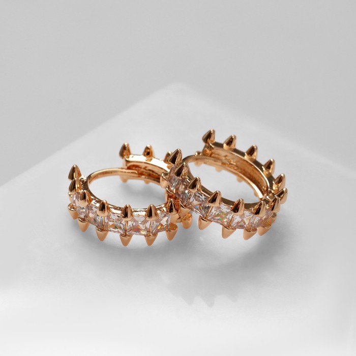 

Серьги конго из бижутерного сплава; меди Queen fair 9912371, фианит, 9912371