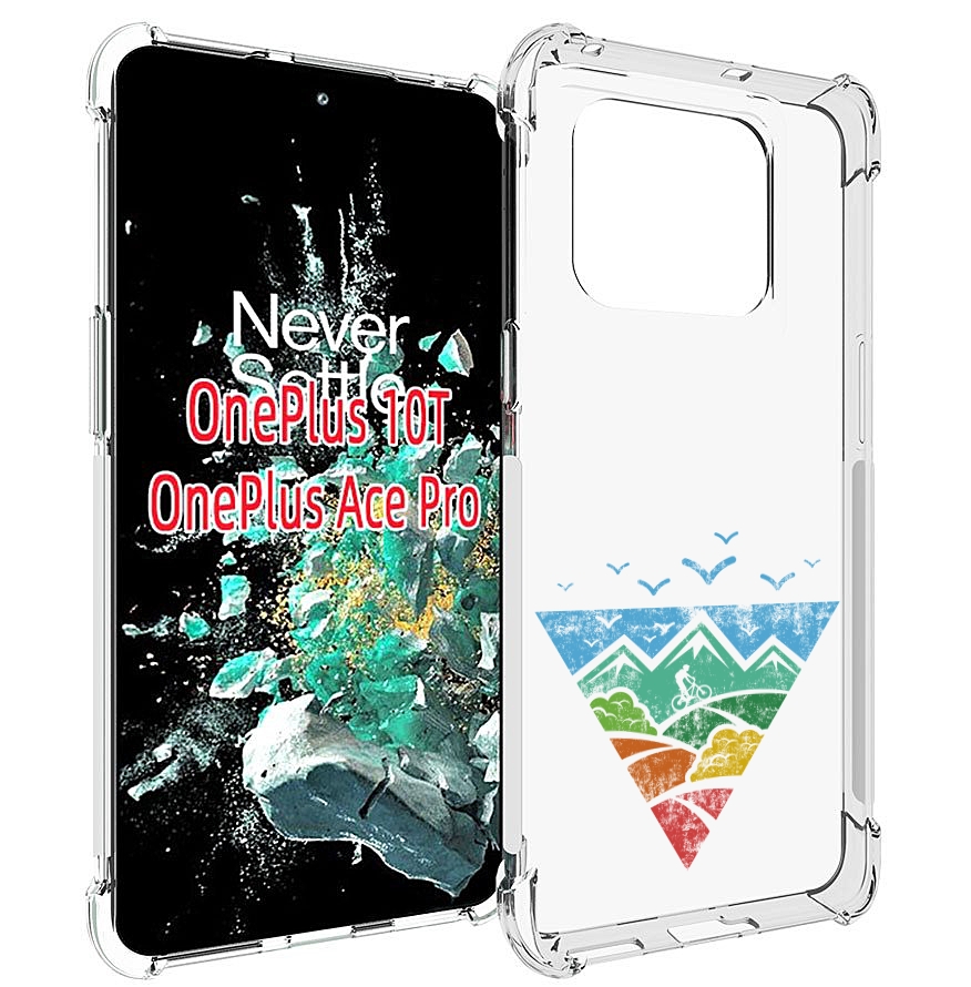 

Чехол MyPads Лес земля море чайки для OnePlus 10T, Прозрачный, Tocco