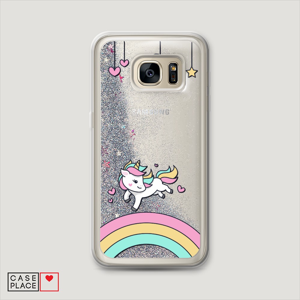 

Чехол Awog на Samsung Galaxy S7 Edge "Единорог на радуге", Разноцветный, 24691-1