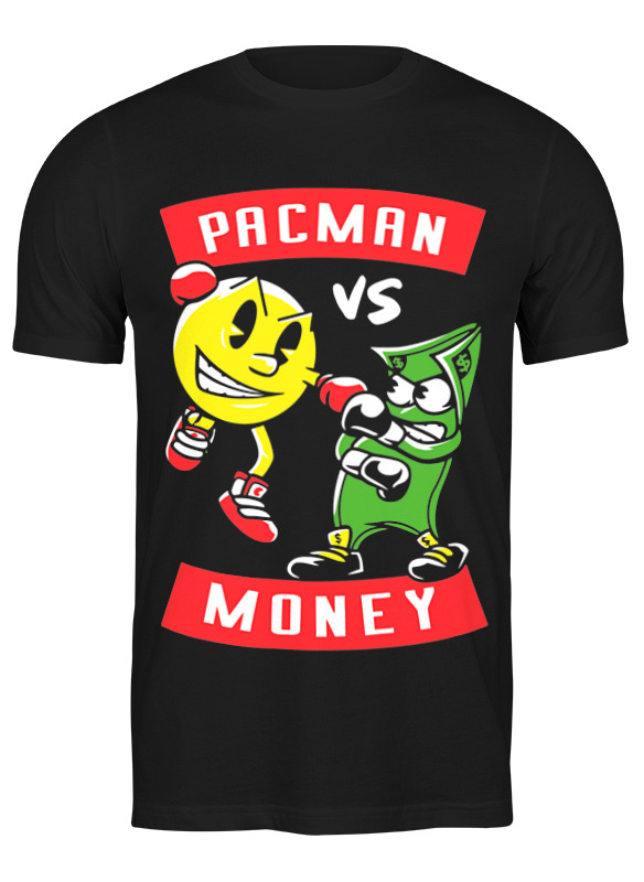 

Футболка мужская Printio Pacman x money черная L, Черный, Pacman x money