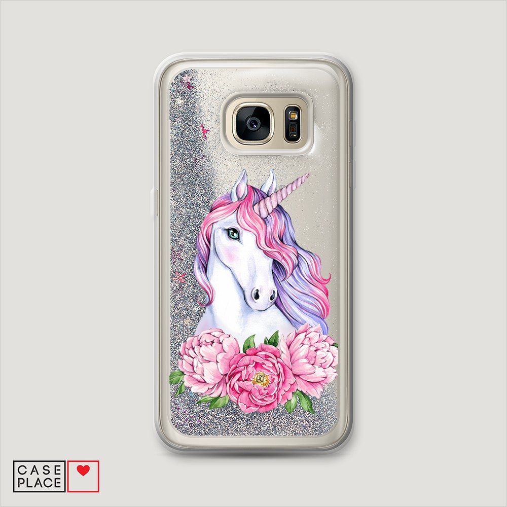 

Чехол Awog на Samsung Galaxy S7 Edge "Единорог с пионами", Разноцветный, 24691-1