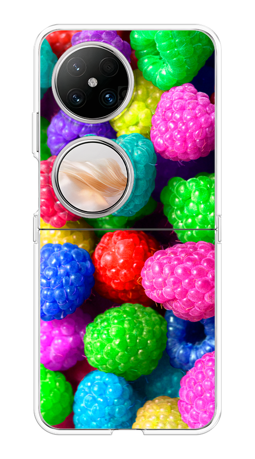 

Чехол на Huawei Pocket 2 "Леденцовая малина", Фиолетовый;розовый;зеленый, 6123850-1