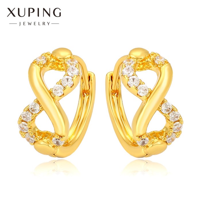 

Серьги классические из бижутерного сплава XUPING 9879065, фианит, 9879065