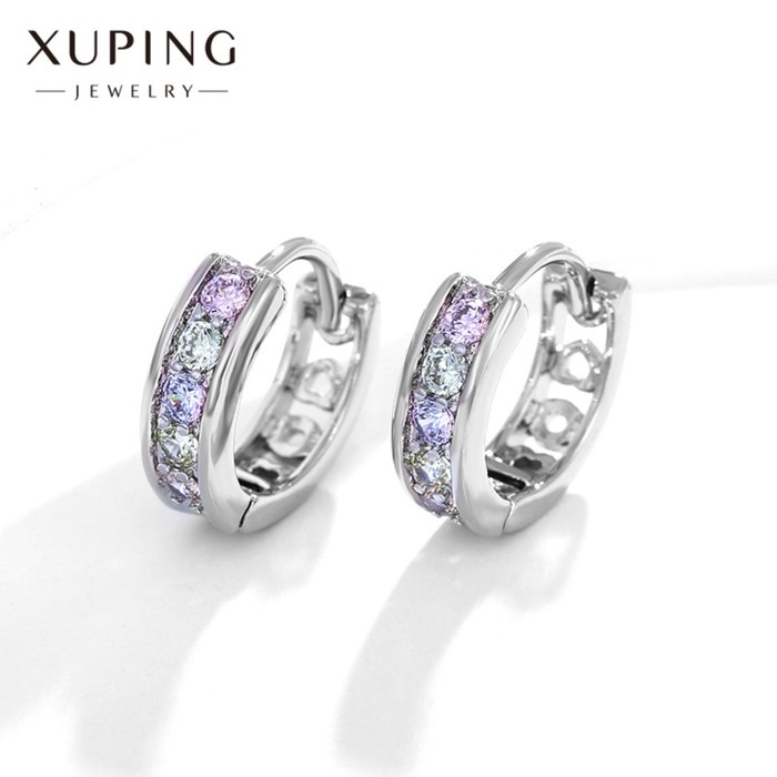 Серьги конго из бижутерного сплава XUPING 9879034, фианит