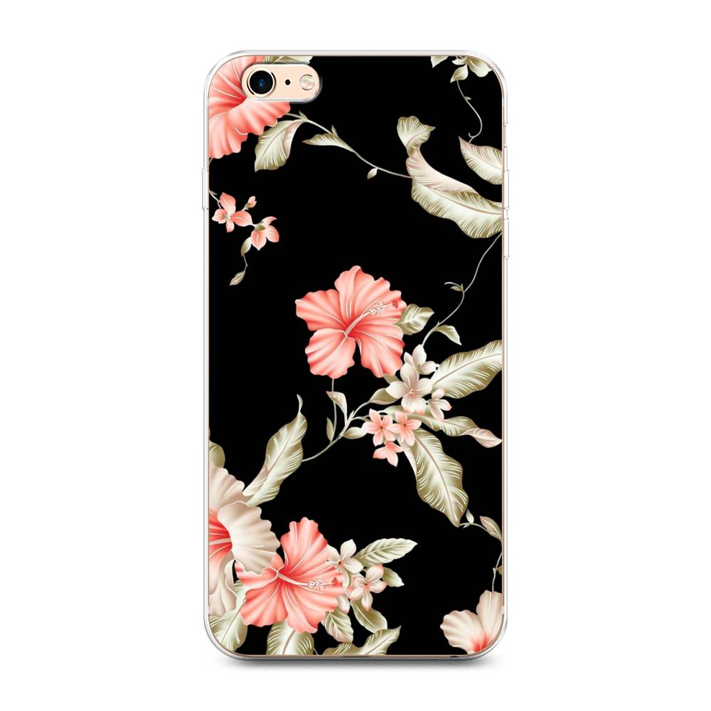 

Чехол Awog на Apple iPhone 6 Plus / Айфон 6 Plus "Цветы на черном", Разноцветный, 10550-8