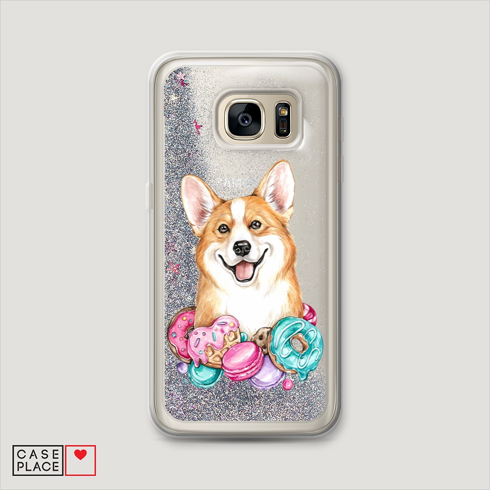

Чехол Awog на Samsung Galaxy S7 Edge "Корги и сладости", Разноцветный, 24691-1