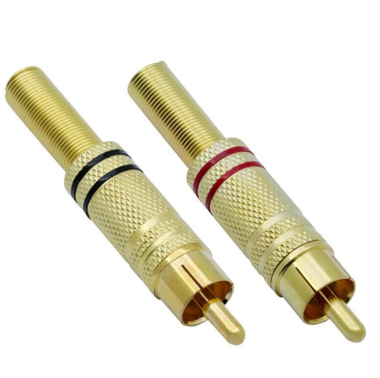 

Разъем Premier RCA "шт" на кабель, винт, металл позолоченный, 2 полосы, 1-210G (2 шт)