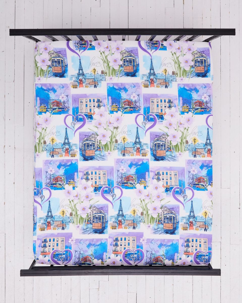 

Простыня обычная, поплин "Всё себе" "Город влюблённых"; 1.5 (размер), Разноцветный