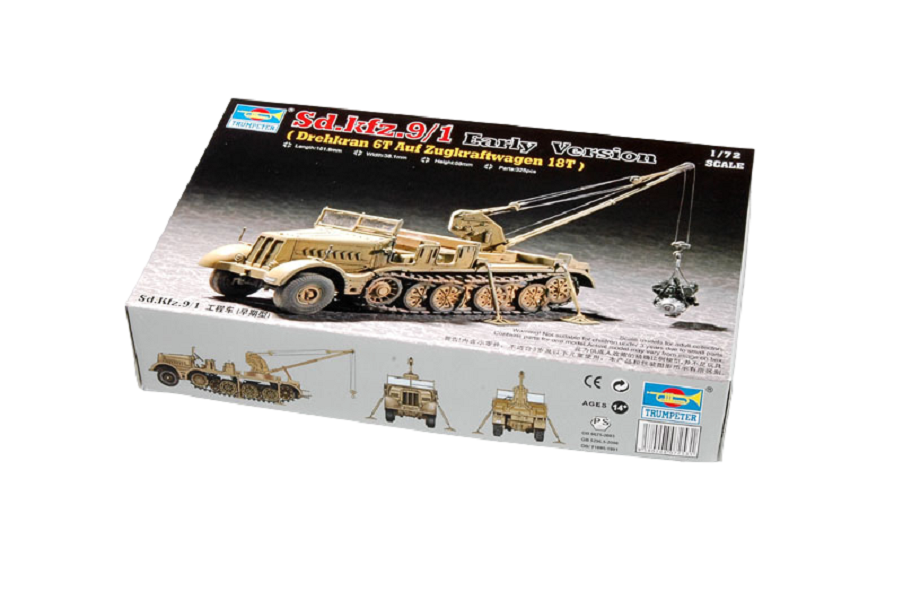 

07251P Немецкая полугусеничная БРЭМ Sd.Kfz. 9/1 Famo с краном 6Т Bilstain crane поздний, 9580208072517