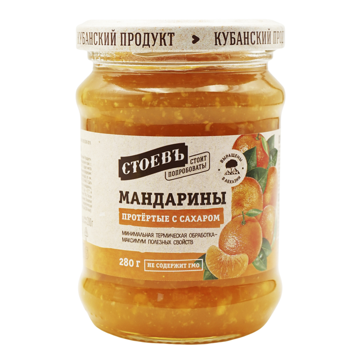 

Протертые мандарины Стоевъ с сахаром 280 г