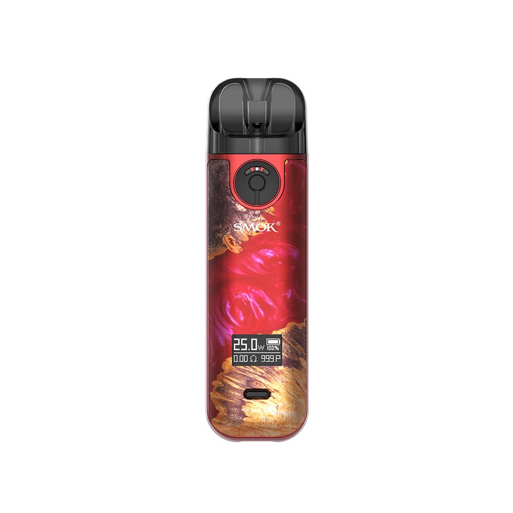 фото Smok novo 4 pod kit 25w, red stabilizing wood