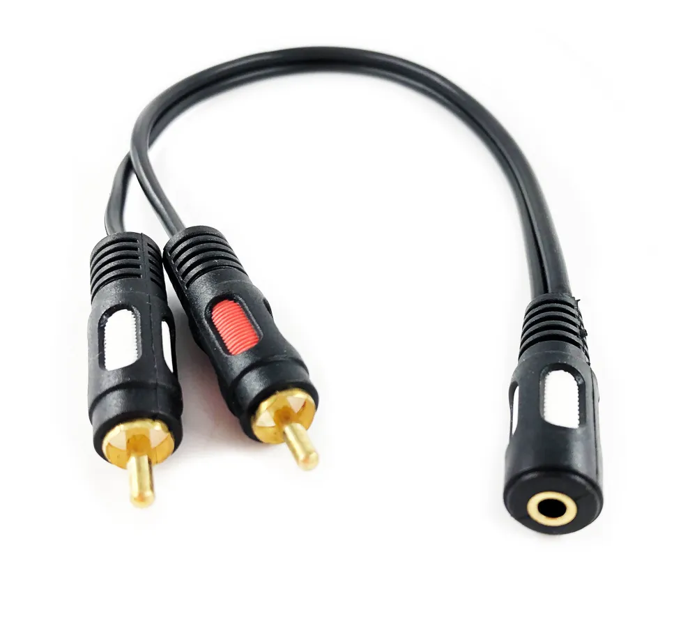 

Кабель PREMIER-AV 2RCA - Jack 3.5, 0.3м Black, Черный, 5-135