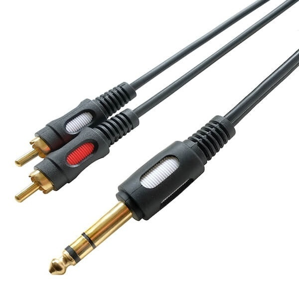 

Кабель PREMIER-AV 2RCA - Jack 6.3, 1.5м Black, Черный, 5-146