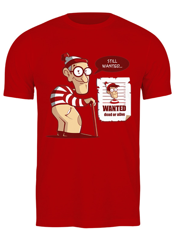 

Футболка мужская Printio Still wanted красная XL, Красный, Still wanted