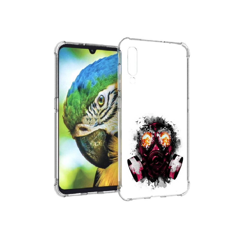 Чехол MyPads Tocco для Xiaomi Mi 9 красный противогаз (PT126035.255.412)