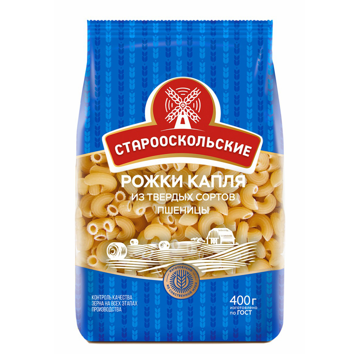 

Макаронные изделия Старооскольские Рожки капля 400 г
