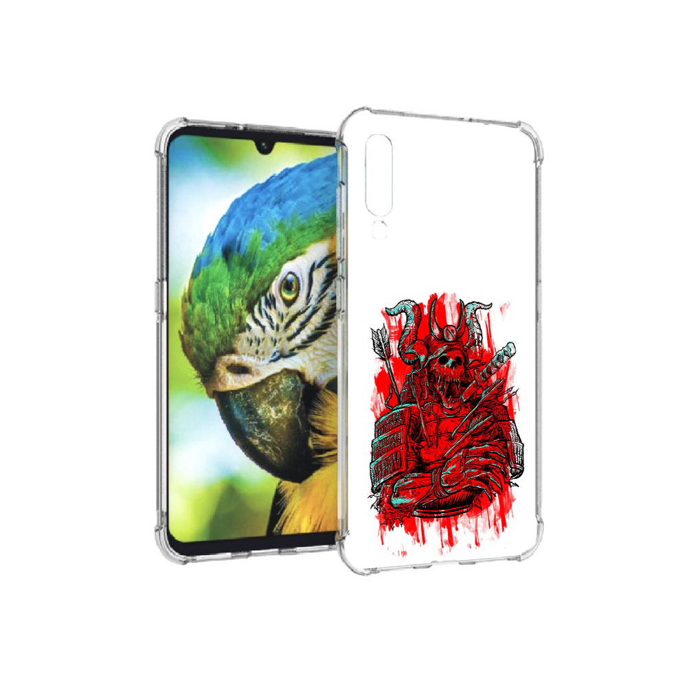 

Чехол MyPads Tocco для Xiaomi Mi 9 красный скелет воин (PT126035.255.413), Прозрачный, Tocco