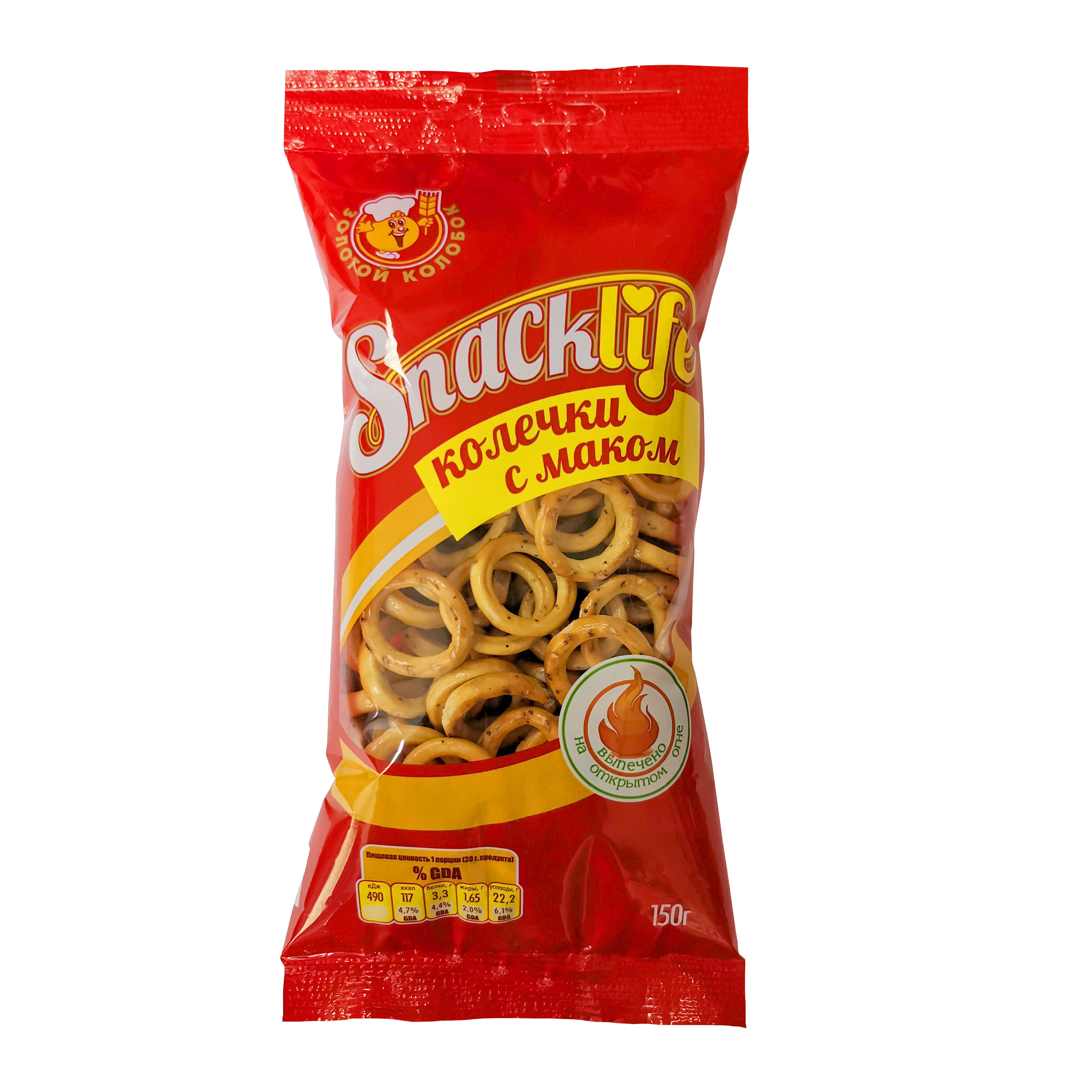 

Печенье Snack Life Колечки сдобное неглазированное с маком 150 г