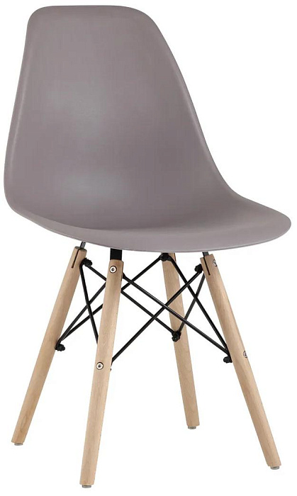 фото Стул ridberg dsw eames (цвет: серый, ножки: массив дерева)