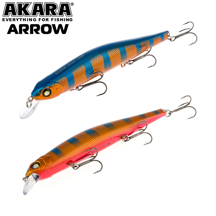 

Воблер Akara Arrow 110SP 17 гр 3/5 oz 4,3 in A212, Разноцветный, Arrow