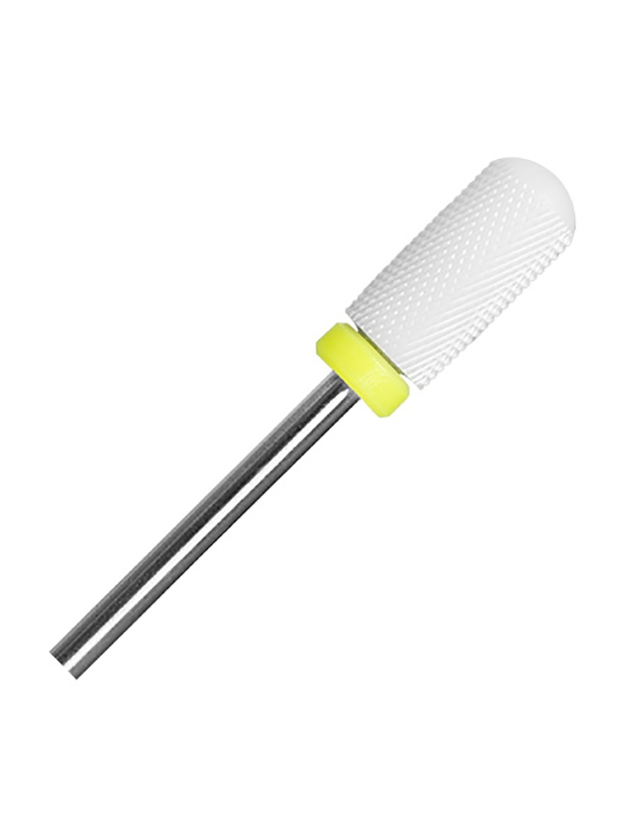 Фреза IRISK professional керамическая закругленный цилиндр с гладким торцом (07 Желтая)