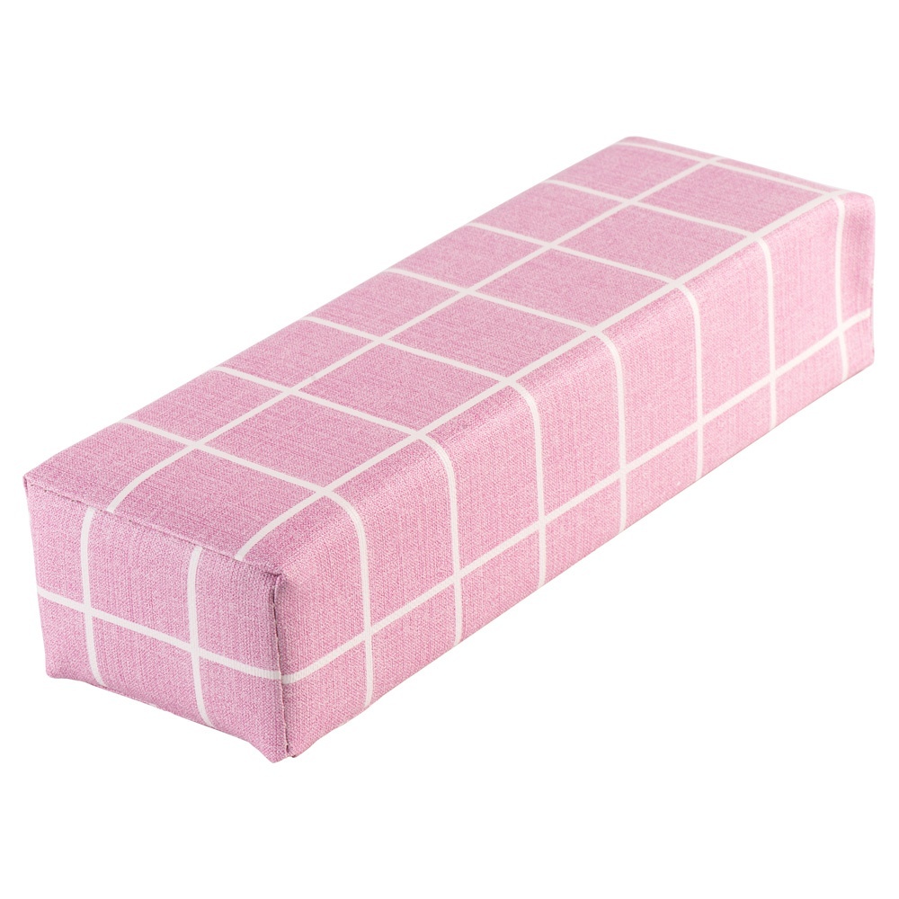 Валик настольный Irisk Клетка (01 Розовый) подставка для украшений универсальная без вставок флок 22 5 14 5 3 см розовый