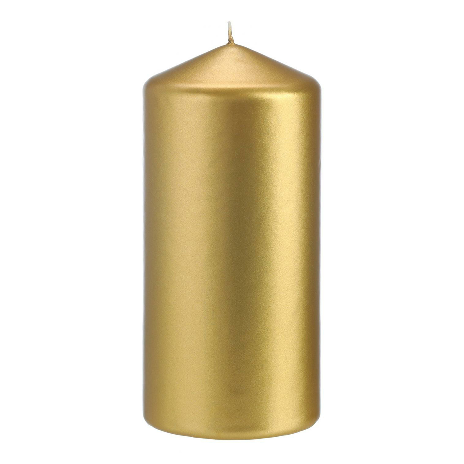 

Свеча Bertek Metallic колонна золото, 7х15 см, Золотистый
