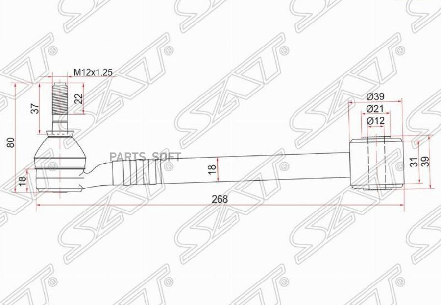 

SAT ST-48710-22300 Тяга задняя поперечная с шаровой опорой TOYOTA CHASER/CRESTA/MARK 2 199