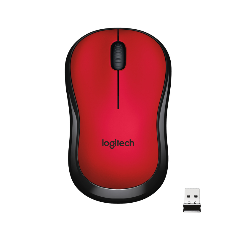 

Мышь Logitech M220 Silent беспроводная, красная, 910-004897