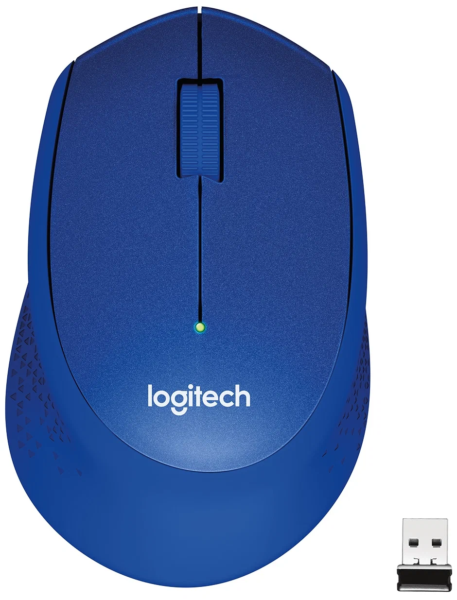 Мышь Logitech M330 Silent беспроводная, синяя, 910-004925