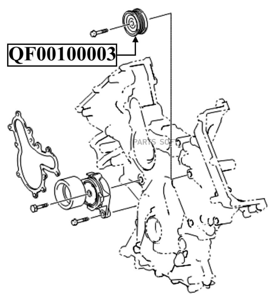 

QUATTRO FRENI QF00100003 Ролик прив. ремня TOYOTA LAND CRUISER 200 201201 -