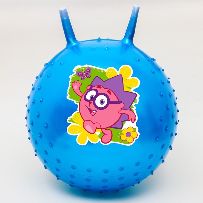 Мяч прыгун Смешарики «Ёжик», массажный с рожками, d=45 см, 350 г, цвет МИКС мяч прыгун с рожками буба 55см