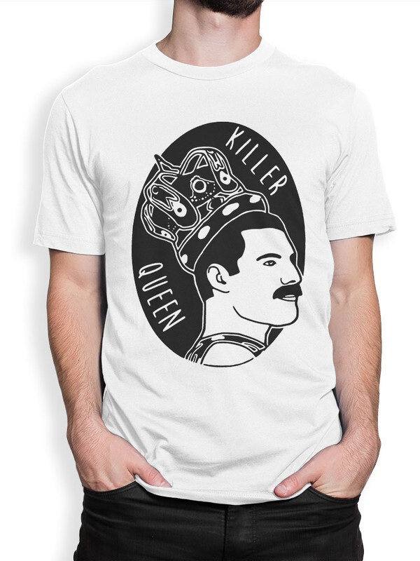 фото Футболка мужская design heroes группа queen - killer queen белая 2xl