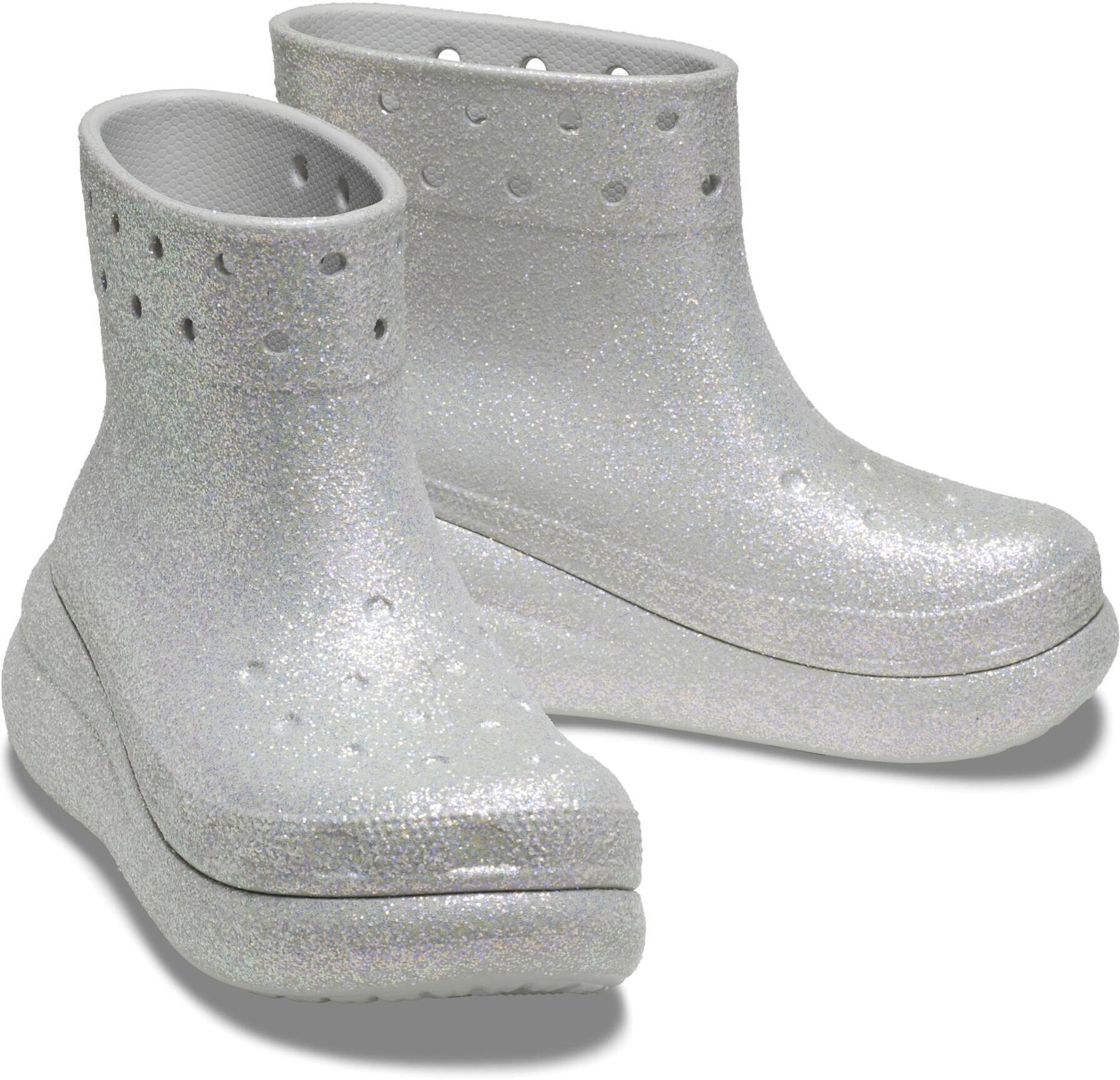 

Резиновые полусапоги унисекс Crocs Classic Crush Glitter Boot Atm серые M8 US; W10 US, Серый, Classic Crush Glitter Boot Atm