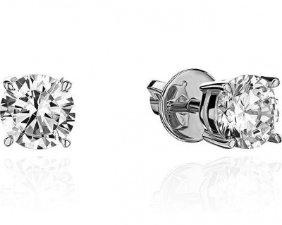 

Серьги из белого золота с фианитом Эстет 01С1213910, 01С1213910