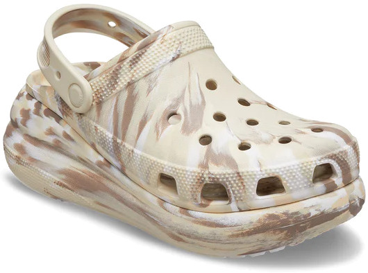 

Сабо унисекс Crocs Classic Crush Marbled Clog Bone/Mlti бежевые M9 US; W11 US, Бежевый, Classic Crush Marbled Clog Bone/Mlti