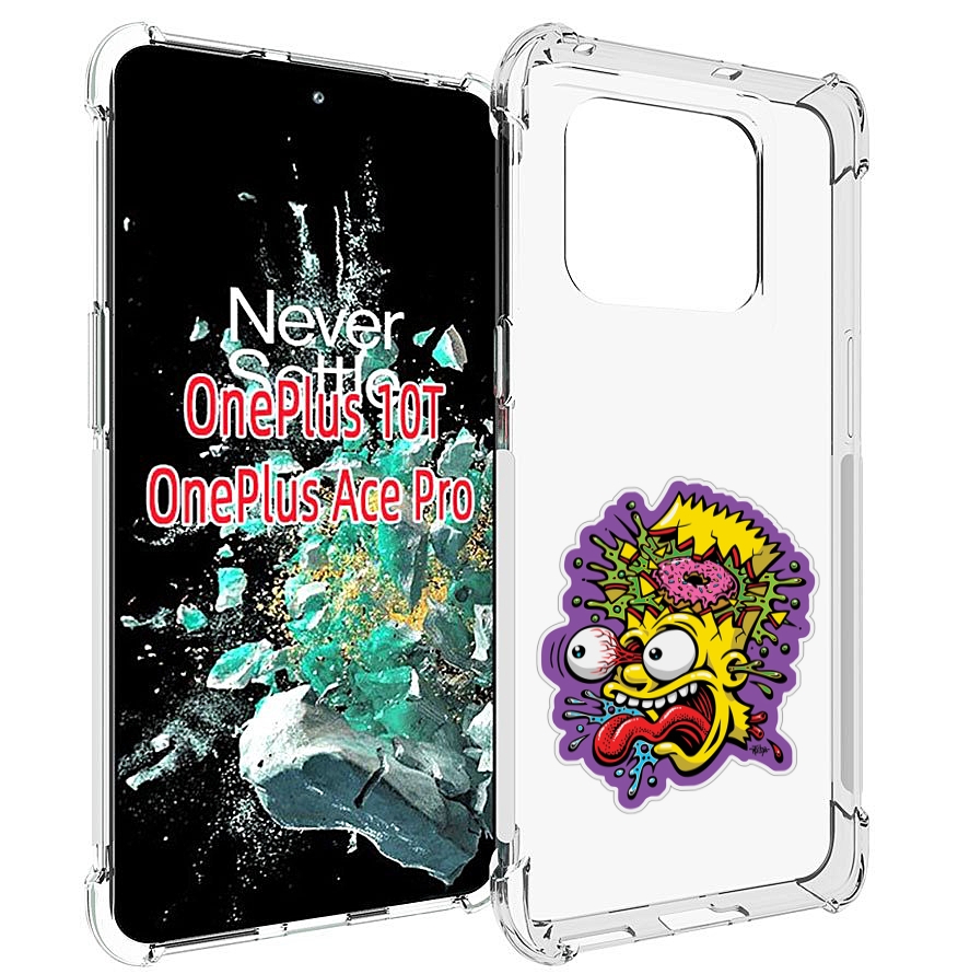 

Чехол MyPads Барт-Симпсон для OnePlus 10T, Прозрачный, Tocco