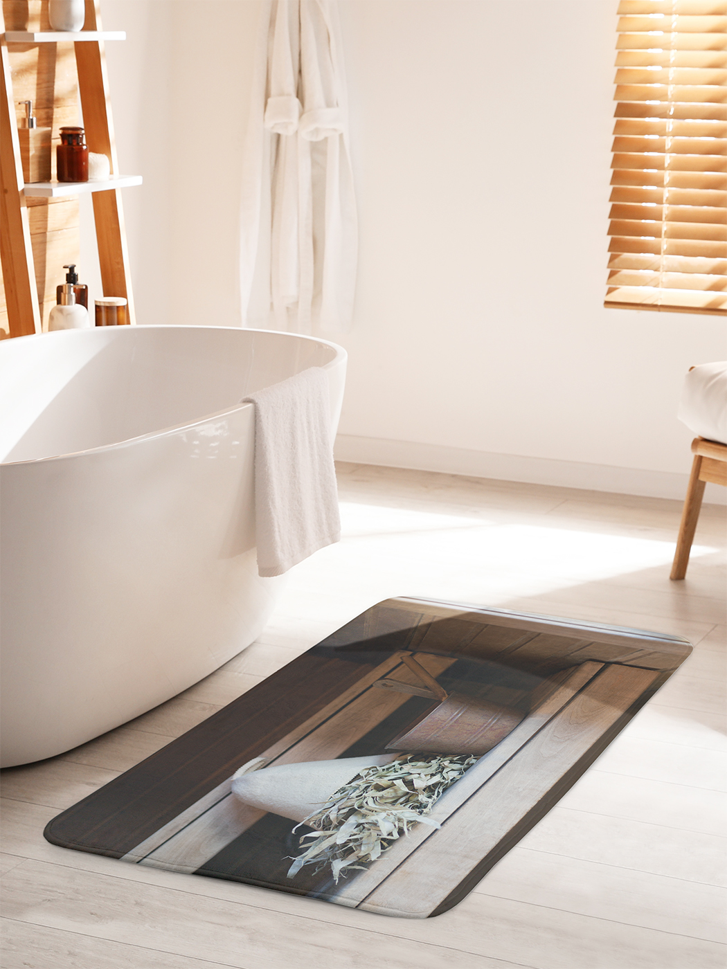 

Коврик для ванной туалета душа JoyArty "Комплект для бани", bath_431000_60x100