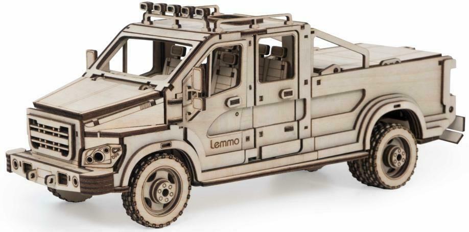 Конструктор 3D деревянный Lemmo Пикап Эльтано (01-44) конструктор lemmo 3d пикап эльтано