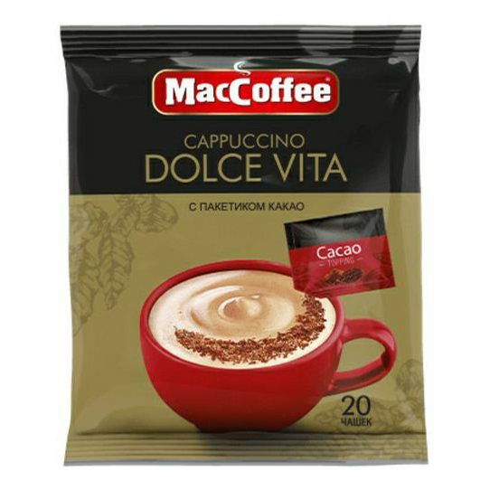 

Кофейный напиток MacCoffee Cappuccino Dolce Vita растворимый 24 г