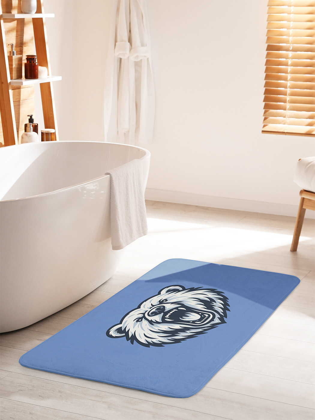 Коврик для ванной туалета душа JoyArty Белый медведь bath_431028_60x100 1649₽