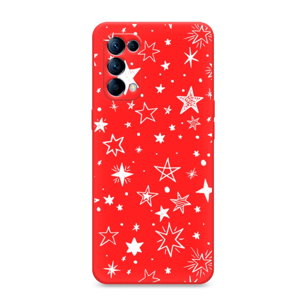 

Чехол Awog на Oppo Reno 5 "Звездочки графика белая", Разноцветный, 255253-1