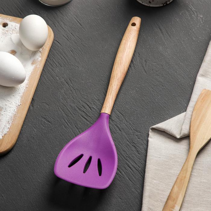 

Лопатка с прорезями Доляна «Домашнее тепло», 29,5 см, цвет МИКС, В ассортименте